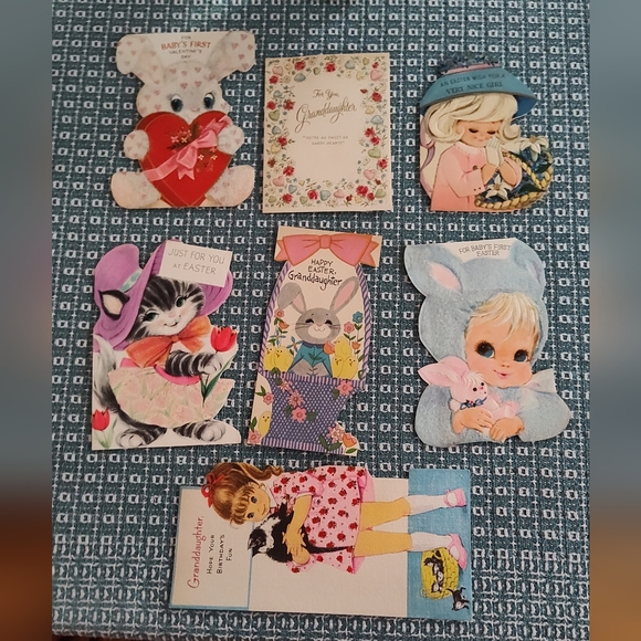 Vintage Used Baby Valentine Christmas Birthday Cards.  Approximately 97 cards - Picture 12 of 16